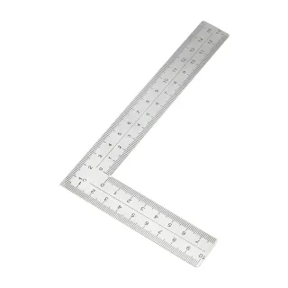Stainless Steel L Square Ruler Right Angle Measuring Tool 100mm 150mm 300mm Double-Sided Scale for Carpentry Framing Roo