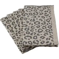 ROSS Geschirrtuch Leoprint, (Spar-Set, 5-tlg., 5 X Geschirrtuch (50 X 70cm), 5 X Geschirrtuch im Set - Baumwolle - Saugstark