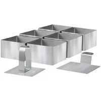 STONELINE Speisering, Edelstahl, (Set, 8 tlg), eckig
