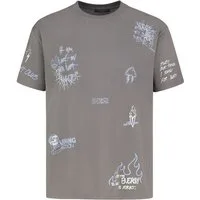 SUBLEVEL T-Shirt Herren Rundhalsshirt Allover-Print Baumwollshirt, Relaxed Fit, bedruckt