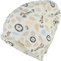 Sterntaler® Beanie Beanie Safari (1-St) Beanie aus Baumwoll-Jersey mit Safari-Druck, zwei Tragevarianten