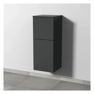 Sanipa 3way Mittelschrank mit 1 Tür und 1 Auszug, Anthrazit-Matt, SM12622 SM12622