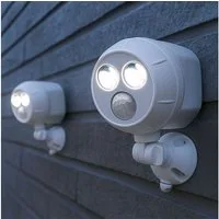mrbeams LED Außen-Wandleuchte, LED-Leuchtmittel fest verbaut, Kaltweiß, Tageslichtweiß, Außenleuchte Wandlampe LED kaltweiß Bewegungsmelder IP66 2er Set