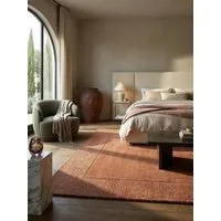 KADIMA DESIGN Wollteppich MOLE Esszimmerteppich Kurzflor Wolle 120x170 Orange Naturfaser, Rechteckig, Höhe: 12 mm, 100% Wolle, 8 mm Flor, 3000 g/m², Naturkautschuk-Rücken, rutschfest