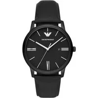 Emporio Armani Quarzuhr AR11573, Armbanduhr, Herrenuhr, Datum, analog, Lederarmband