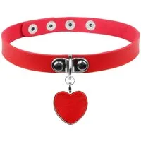 Metamorph Textilband Halsband Hold On To Your Heart, Größenverstellbarer Halsschmuck für den Kinky- und Fetish-Look