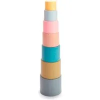 dantoy Kreativset Kreativset Bio Stapelbecher Kinder-Spielzeug Bauturm, für Sandkasten Badewanne 7 tlg.