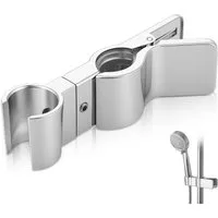 BlingBin Brausegarnitur Duschkopf Halterung 22-25 mm, verstellbare,ohne Bohren,rutschfest, Höhe 3 cm, 1 Stück, 1 tlg., Größe: 109 x 29x 32MM, Durchmesser von 22–25 mm, um 35 ° drehbar für Duschstange für Handbrause oder Duschkopf