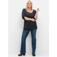 Sheego T-Shirt 3/4-Arm-Shirt 3/4-Arm aus reiner Baumwolle