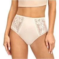 Donna Taillenslip 239 (2-St) Damen 2er Pack Taillen Slips Unterhosen florale Spitze Viskose