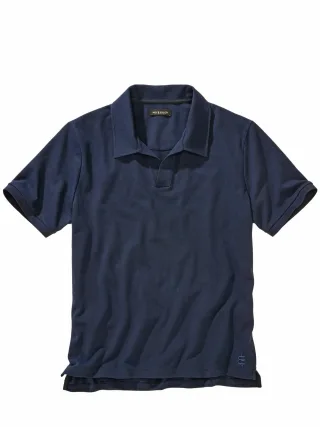 Mey & Edlich Herren Küsten-Polo Blau 100 % Baumwolle