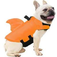 FELIXLEO Schwimmweste Schwimmweste Hund Rettungsweste Badeanzug fuer Haustiere M Orange