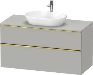 Duravit D-Neo Konsolenwaschtischunterbau wandhängend Betongrau Matt 1200x550x664 mm - DE496903407000 DE4969034070000