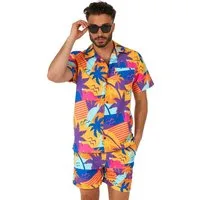 Opposuits Hawaii-Kostüm Palm Power Sommer Set Kostüm - Strand Outfit, Upgrade für Dein Hawaiihemd: Set aus kurzärmeligem Hemd und passende