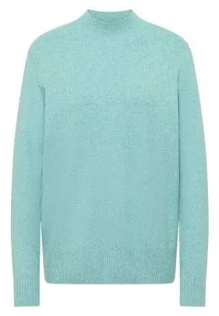 CECIL - Cosy Turtleneck Pullover foam blue melange - Gr. - XL