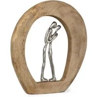 Moritz Skulptur Skulptur Hochzeit Liebespaar 23x4x26 cm, Holz, Tischdeko, Fensterdeko, Wanddeko, Holzdeko, Weihnachtsdeko