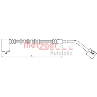 Metzger Bremsschlauch vorne links Pt