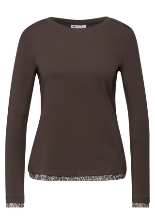 Street One - Shirt mit Leo-Details - Gr. - 40