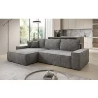 Luxusbetten24 Schlafsofa Designer Sofa Lunaro in Cord, mit Stauraum und Schlaffunktion