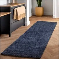 SIMPEX24 Teppich Unicolor - Einfarbig, Läufer, Höhe: 30 mm, Einfarbig Shaggy Teppich Wohnzimmer Langflor Versch. Farben und Größen