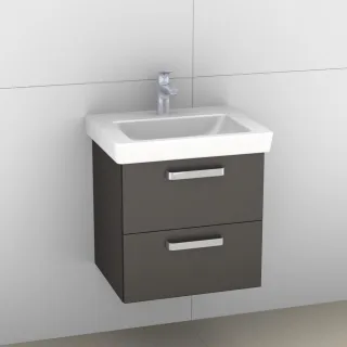Artiqua 414 Waschtischunterschrank für Subway 2.0 7113F6 Stahlgrau Metallic, 414-WU2L-V60-7141-88 414-WU2L-V60-7141-88