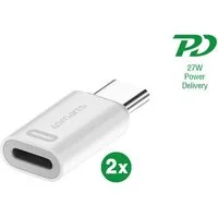 4smarts 4smarts Adapter Lightning auf USB-C PD 27W 2er Set Adapter