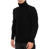 R-NEAL Rollkragenpullover Schwerer Grobstrick Rollkragen-Pullover Freizeit Pullover