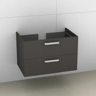 Artiqua 412 Waschtischunterschrank für Ventuno T0018 Stahlgrau, 412-WU2L-I25-7142-88 412-WU2L-I25-7142-88