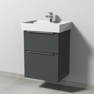 Sanipa 3way Waschtischunterbau zu Villeroy & Boch Collaro Waschtisch mit 2 Auszügen, Anthrazit-Matt UM83222