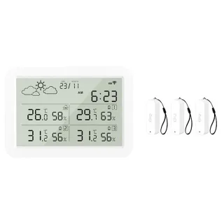 WS06 Tuya WiFi Weather Station Smart Hygrometer Thermometer Indoor Outdoor Temperature Humidity Monitor Remote APP Contr