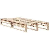 vidaXL Bett Massivholzbett ohne Matratze 90x190 cm Kiefernholz
