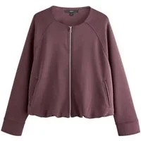 Next Shirtjacke Harringtonjacke mit Reißverschluss und Ballonsaum (1-tlg)