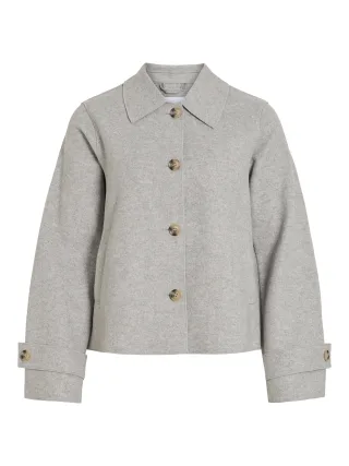 VILA - VIJUICE L/S SHORT JACKET - NOOS Light Grey Melange - Gr. - 44