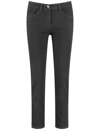 GERRY WEBER Edition - 5-Pocket Jeans SOL꞉INE BEST4ME Cropped black black denim - Gr. - 38R