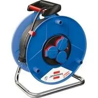 Garant IP44 Gewerbe-/ Baustellen-Kabeltrommel, 3-fach blau/schwarz, 40 Meter