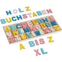 relaxdays Deko-Buchstaben Buntes XL Holzbuchstaben-Set 104-teilig