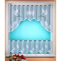 Weckbrodt Scheibengardine Eliana (1 St), Stangendurchzug, halbtransparent, Jacquard, Bistro, Jacquard, floral, 2teiliges Set, Gardine, Store