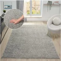 OTTO home Teppich Lisam, rechteckig, Höhe: 15 mm, meliert, uni, weich, Wohnzimmer, Schlafzimmer