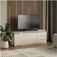 Vicco Lowboard Linette, Cashmere/Gold, 135 x 48.6 cm mit 2 Türen und 3 Schubladen (1 St)