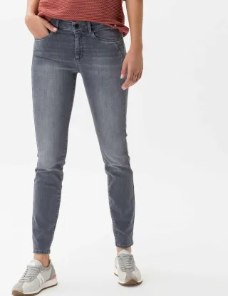 Brax Damen Röhrenjeans Style ANA USED GREY, denim grau, Gr. 36K