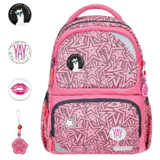 Belmil Schulrucksack MAXI PACK mit Patches "Love Stars"