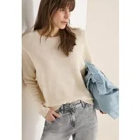 CECIL Strickpullover meliert, mit Rundhals
