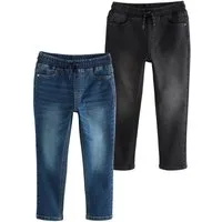 Next Regular-fit-Jeans Stretch-Jeans mit Elastikbund Regular Fit 2er-Pack (2-tlg)