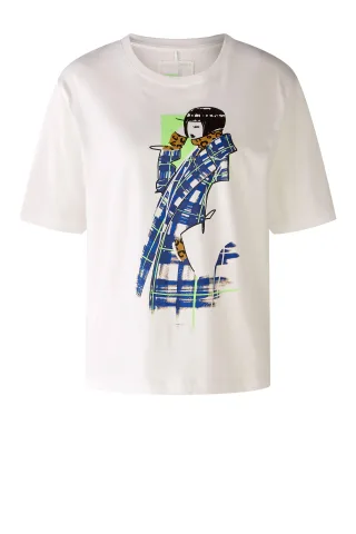 Oui - T-Shirt aus 100% Organic Cotton cloud dancer - Gr. - 40