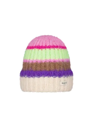 Barts - Weicher Damenhut mit bunten Streifen Rosa - Gr. - OS