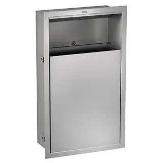 KWC Aquarotter Abfallbehälter, RODAN, Edelstahl, 410x690x170 mm, Unterputz, ca. 23 l, 2000101344 2000101344