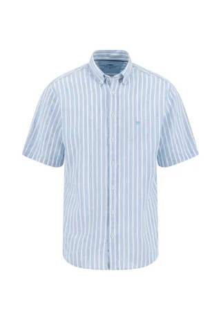 FYNCH-HATTON - Summer Linen Stripe, B.D., 1/2 sky blue - Gr. - M