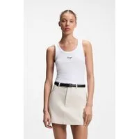 HUGO Tanktop Damatank aus Stretch-Baumwolle, Extra Slim Fit