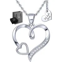 Limana Herzkette Liebesbeweis Schmuck Damen 925 Silber gold vergoldet Halskette (Geschenk Frau Freundin, Kette mit Anhänger inkl. Dose Tasche), Geburtstag Jahrestag Hochzeitstag Weihnachten Muttertag Valentinstag