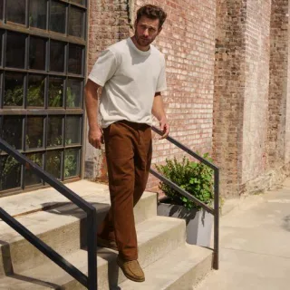 Utility-Hose mit Schlupfbund für Herren, Herren, size: regular, Braun, Baumwolle, by Lands' End